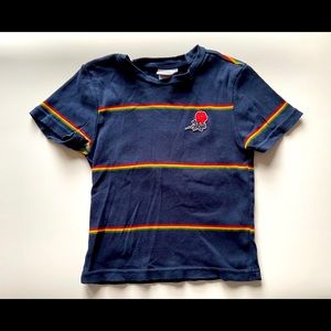 Blue shirt with stripes